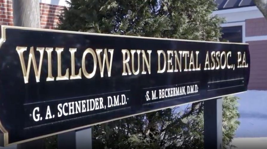 Sign outside of dental office in Auburn for Willow Run Dental Association