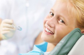 young girl at dentist