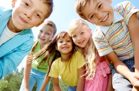 happy, smiling children