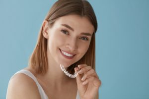 young woman with Invisalign